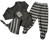 from Minene Minene New Born Gift Set with Trousers with Feet and Matching Hat (3-6 months, Grey/White) (Model 3859)