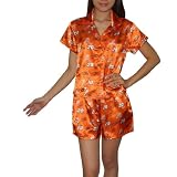 2PC SLEEPWEAR SET: NASCAR Tony Stewart #20 Womens Gorgeous Pajama / Loungewear Set - Orange