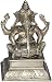 Ganesh Statue Playing Dholak Brass Figurine 4 x 3 x 5.5 inches (ganeshmb001D)