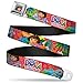 Buckle-Down Seatbelt Belt - DORA THE EXPLORER Dora Poses/Floral Collage Orange/Pink - 1.5