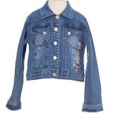 GeGe Boutique Girls Designer Floral Denim Jean Jacket Girl 7-16