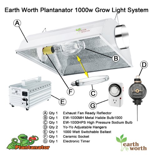 Earth Worth 1000 Watt Plantanator Grow Light Kit 1000W