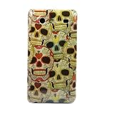 Wall- Skull A87 Heart Flower Hard Skin FCase Cover for Samsung Galaxy S Advance i9070 + One Headset Winder