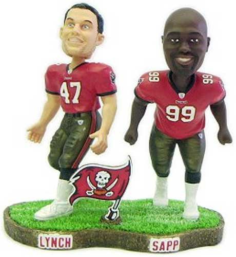 Tampa Bay Buccaneers Warren Sapp & John Lynch Bobble Mates (Quantity of 1)