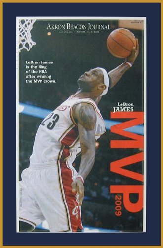 Cleveland Cavaliers - ABJ LeBron James NBA MVP 2009 - Wood Mounted Newspaper Print