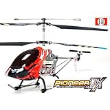 Pioneer MX 8827 3 Channel Pro Gyroscope Infrared Radio Remote Control Metal Body Helicopter (Large) RED