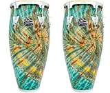 LP LPA646 - Green Tie Dye Double Conga Set with Stand