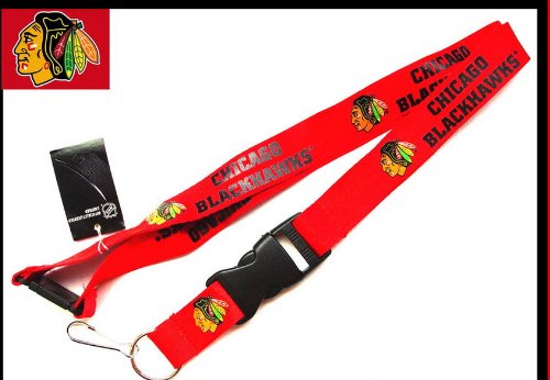 CHICAGO BLACKHAWKS Lanyard Keychain Badge Ticket Holder