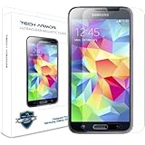 Tech Armor Samsung Galaxy S5 Premium Ballistic Glass Screen Protector - Protect Your Screen from Scratches and Drops - 99.99% Clarity and Accuracy