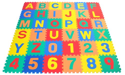Picture of Wonder Mat Children Alphabet Letters and Counting Numbers (A-Z, 0-9) Soft Mat - Each Til 12