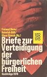 Produkt-Bild: Briefe zur Verteidigung der b&uuml;rgerlichen Freiheit. Nachtr&auml;ge 1978.