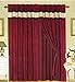 Grand Linen 7 Piece Burgundy Brown Black Bed in a Bag Micro Suede King Comforter Set with Accent Pillows