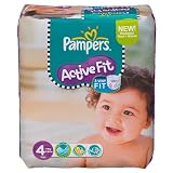 Pampers Active Fit Couches Pack Economique 1 Mois de Consommation x 168 Couches Taille 4 7-18 kg