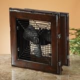 11 Extravagant Baldovino Wood Frame Table Top Fan by CC Home Furnishings