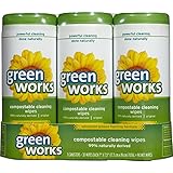 Green Works Compostable Cleaning Wipes Value Pack, Original, 90 Count
