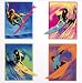 Florescent Surfers Wall Decals Appliques