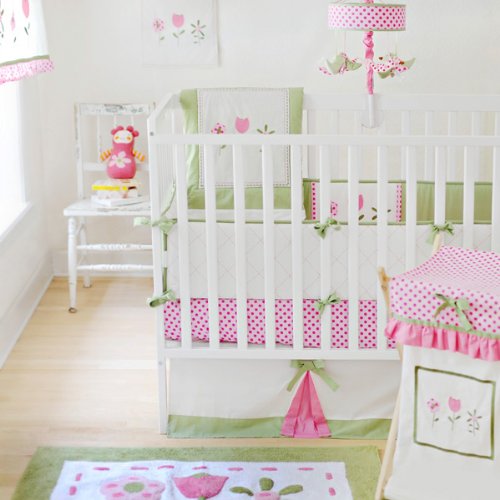 My Baby Sam 4 Piece Crib Bedding Set - Tickled Pink product image