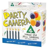 Jazz Photo Party 35mm Single Use Cameras with Flash (4-Pack)