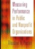 Measuring Performance in Public and Nonprofit Organizations (The Jossey-Bass Nonprofit and Public Management Series)