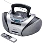 RCA RCD115 Boombox (CD and Cassette Player, Digital AM/FM, Remote)
