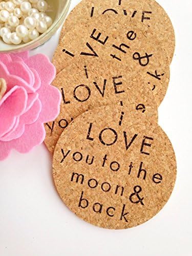 To the Moon &amp; Back Cork Coasters - Set of 4