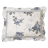 Rose Blossom Sham - Blue/ White