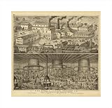 Glass works of J.H. Hobbs, Brockunier and Co. ... Wheeling, West, Va., 1877 by Eli L. Hayes poster p