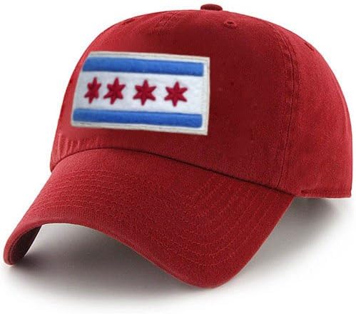 City of Chicago Red Vintage Adjustable Flag Hat by ThirtyFive55