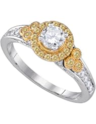 0.78CTW-DIA 0.40CT-CRD BRIDAL RING