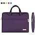Qishare 11.6" 12" Purple Tablet / Laptop / Chromebook / Macbook/ Ultrabook Multi-functional Neoprene Business Briefcase Sleeve Pouch /Messenger Case Tote Bag Cover with Handle and Carrying Strap for Acer / Asus / Dell / Fujitsu / Lenovo / Hp / Samsung / Sony / Toshiba Computer, Suitable for Students/computer Worker/women/men/ladies/girls/boys/teens Design (Purple, 11.6-12'')