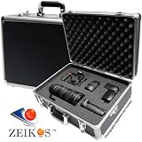 Zeikos Professional Heavy Duty Hard Aluminum Case for Canon, Nikon, Olympus, Pentax, Sony, and Fuji Digital SLR & 35mm Film SLR Cameras