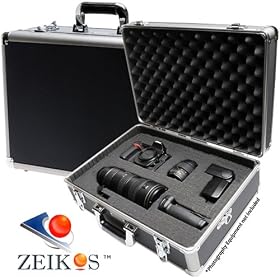 Click here to buy Zeikos Professional Heavy Duty Hard Aluminum Case for Canon, Nikon, Olympus, Pentax, Sony,... by Zeikos.