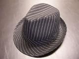 Pin Striped Fedora / Black / Gangster Hat / Michael Jackson Video Look-A-Like Hat