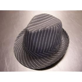 Pin Striped Fedora / Black / Gangster Hat / <a href=