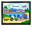 Trains, Planes and Trucks Large Gloss Black Personalized Print