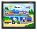 Trains, Planes and Trucks Large Gloss Black Personalized Print