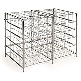 Seville Classics 10 Slot/Compartment Steel Wire Literature Rack Organizer/Mailbox