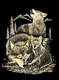Buy Gold Foil Engraving Art Wolves RBMGOLF18 by Royal Brush