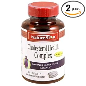 NatureStar Cholesterol Health Complex Dietary Supplement Softgels, 60-Count Bottles (Pack of 2)