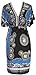 X&Z Fashion Women's Paisley Print V-Neck Kimono Dress