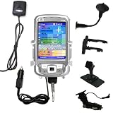 Car / Auto Multi Adapter Mount Holder GPS Navigation Kit for the HP iPaq rw6828 with built in charger - Gomadic Brand