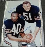 Dick Butkus and Gale Sayers Chicago Bears Color 16x20 Autographed Photograph