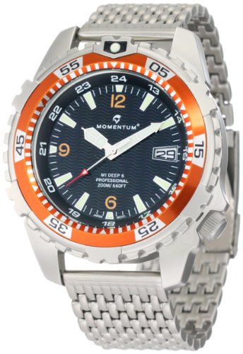Momentum Men's 1M-DV06O0 M1 Deep 6 Orange Bezel Stainless-Steel Dive Watch