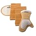 Kitchen Towel and Pot Holder Honey Yellow 4-pc. Set