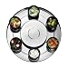 Bodum UK Lazy Susan, stainless steel with 6 black porcelain dishes