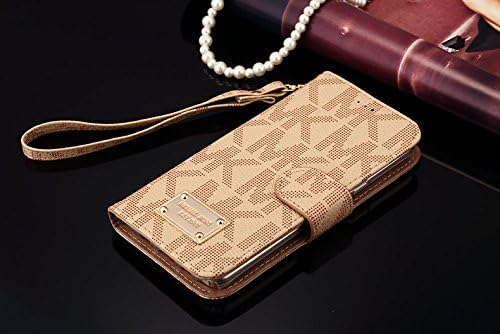 MKAP iPhone5s New Elegant Luxury PU Leather Wallet Style Flip Cover Case For Apple iPhone5 iPhone5s iPhone 5 5s 5G **Fast US Deliver Guarantee Fulfilled by Amazon (Beige)