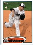 2012 Topps Baseball Card # 322 Ricky Nolasco - Miami Marlins - ENCASED MLB Trading Card