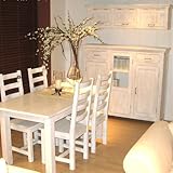 Stuhl - massiv Holz Kiefer - Farbausführung: Alt weiß