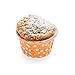 Panificio Pleated Baking Cups, 1 oz Baking Cups - Muffins, Cupcakes, Mini Snacks - Orange Polka Dot Print - Disposable - 200ct Box - Restaurantware