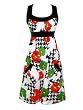 Voom Dress by Joy Han - Patterned Babydoll Mod Dress - Dresses with Pockets